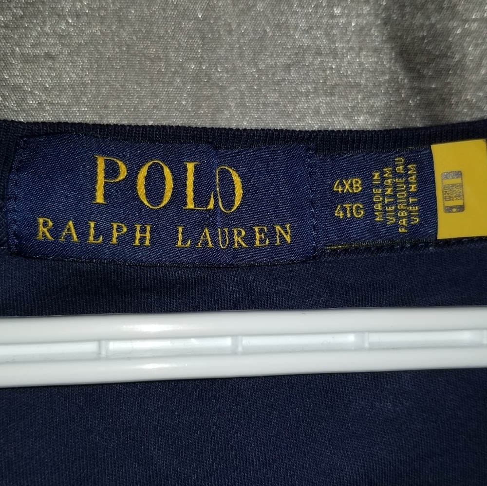 Polo Ralph Lauren VNeck Short Sleeve TShirt Flesh Pony Logo Label Reads Size 4XB - Picture 5 of 13